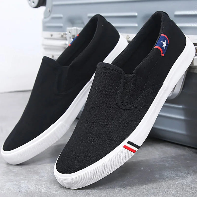 2023 New Canvas Shoes Men Summer Classic Loafers Men Casual Shoes Breathable Lazy Walking Flat Men Shoes Sneakers Plus Size 47