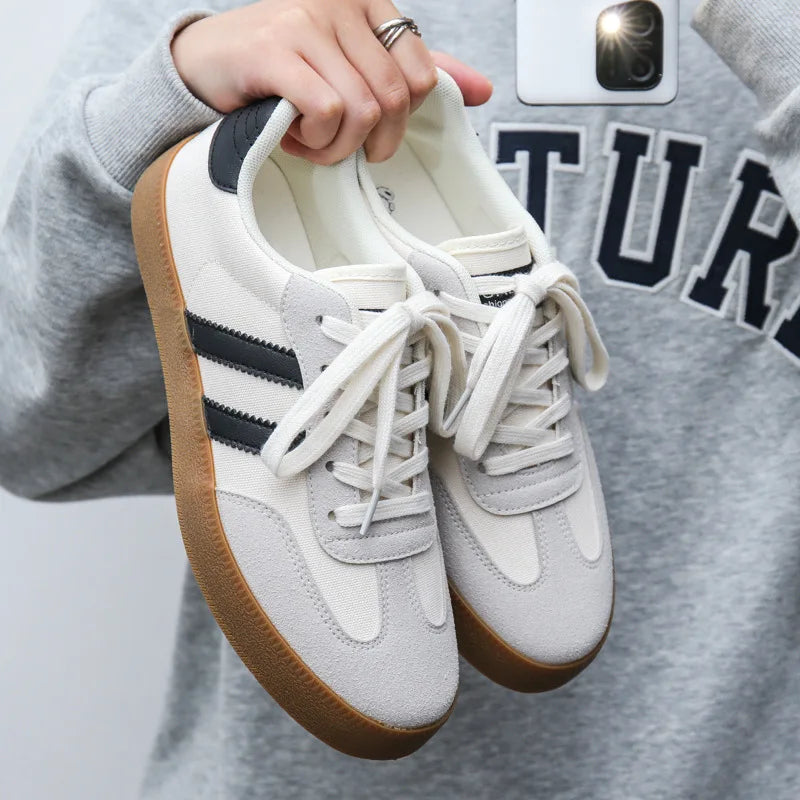 Summer Breathable White Canvas Shoes 2024 New Casual Women Shoes Fashion Flats Vulcanize Shoes Round Toe Couple Sports Sneakers