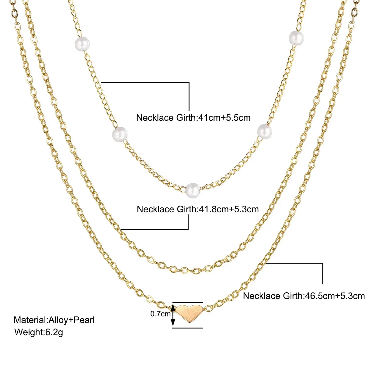 LATS Multilayer Pearl Cross Love Heart Pendant Necklaces for Women Gold Color Fashion Collarbone Neck Chain 2025 Trend Jewelry