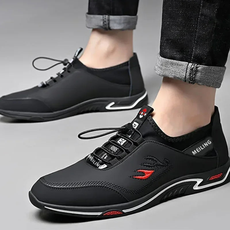 Men' Casual Shoes Summer Lace-up Leather Shoe Breathable Shallow Shoes for Men Outdoor Driving Shoes Original Men Loafers