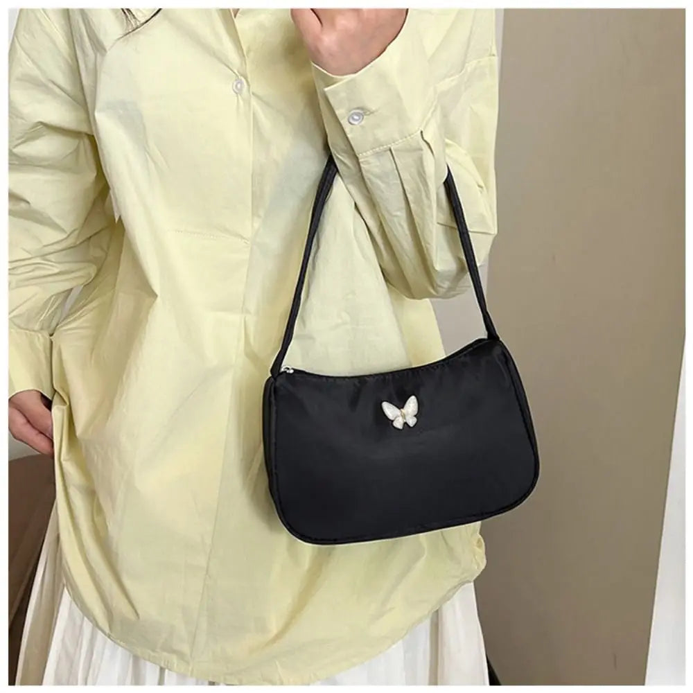 PVC+polyester Handbag The New Butterfly Korean Version Armpit Bag High Capacity Clouds Dumplings Spring and Summer