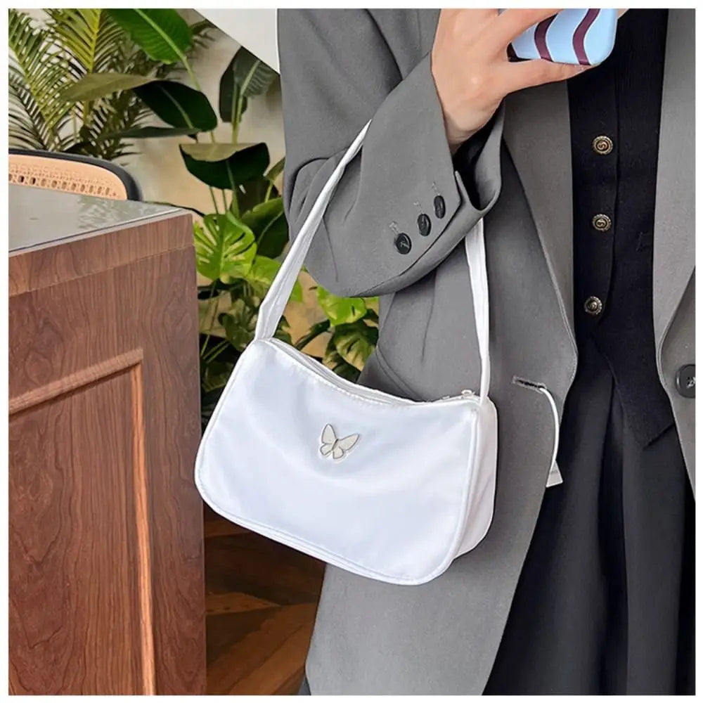 PVC+polyester Handbag The New Butterfly Korean Version Armpit Bag High Capacity Clouds Dumplings Spring and Summer