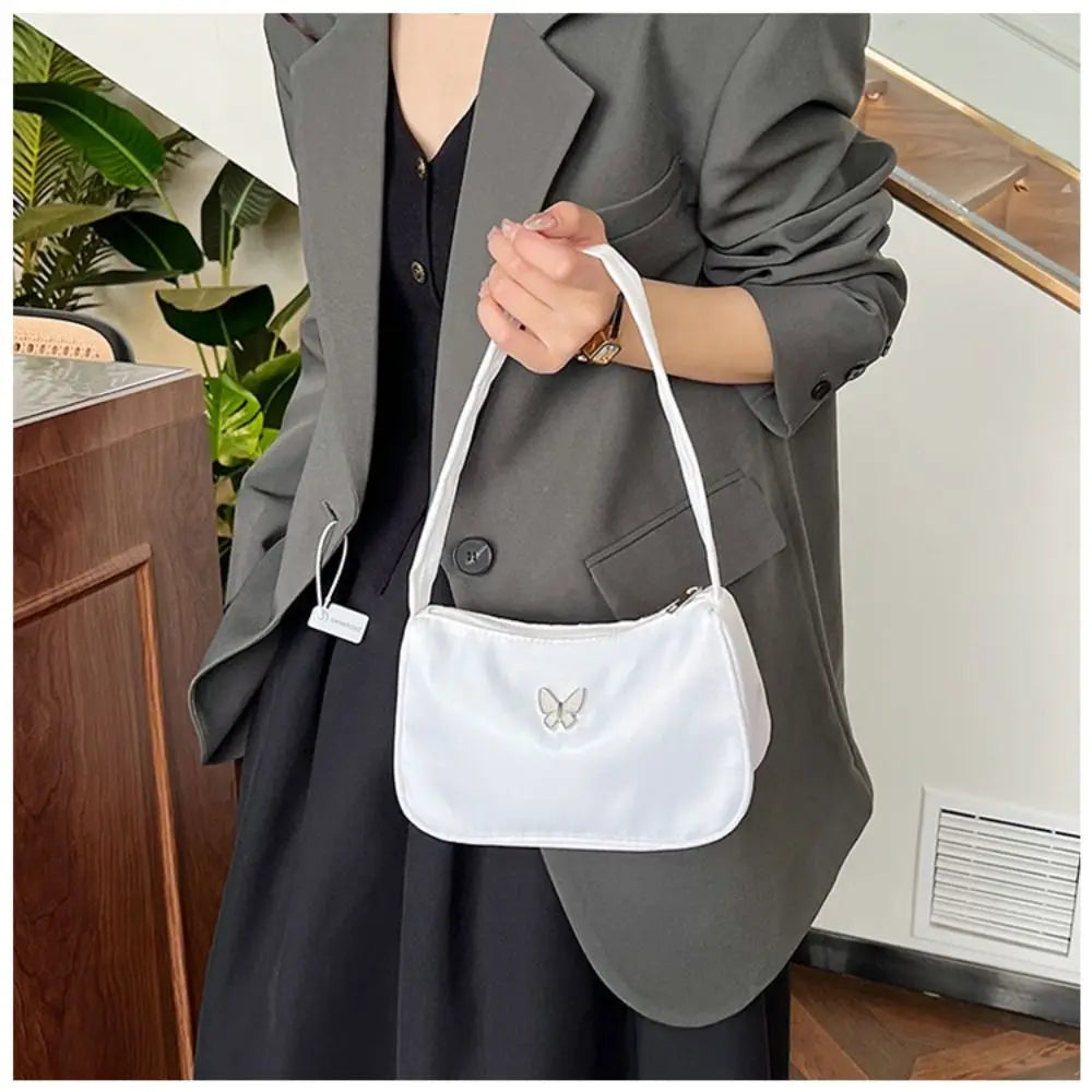 PVC+polyester Handbag The New Butterfly Korean Version Armpit Bag High Capacity Clouds Dumplings Spring and Summer