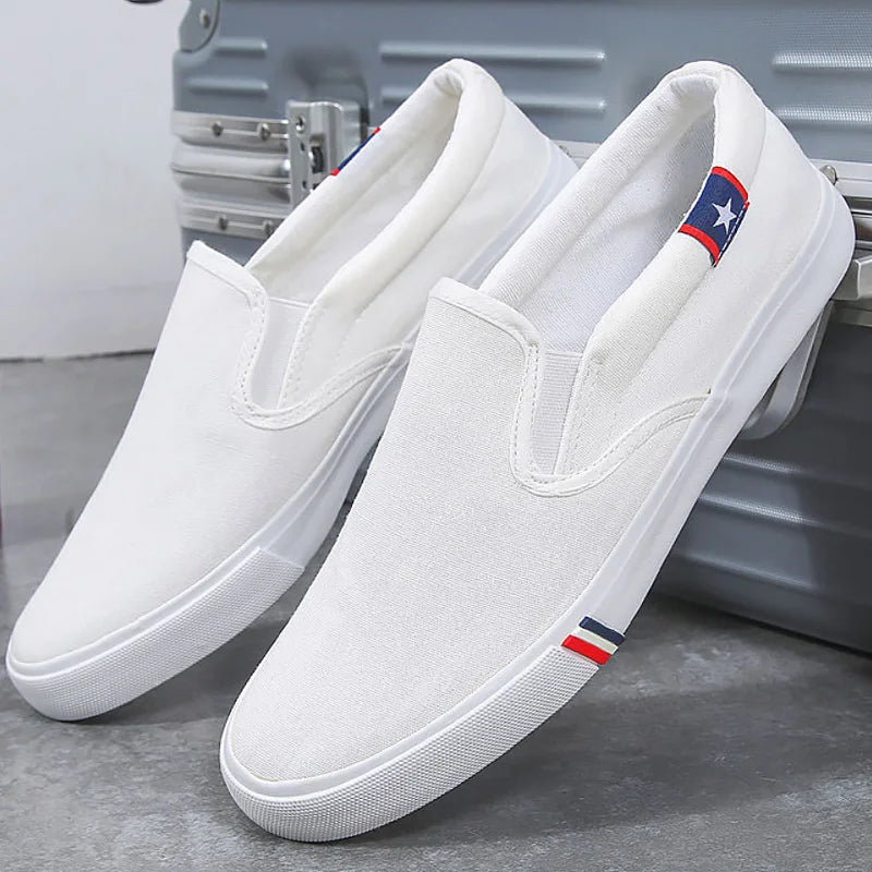 2023 New Canvas Shoes Men Summer Classic Loafers Men Casual Shoes Breathable Lazy Walking Flat Men Shoes Sneakers Plus Size 47