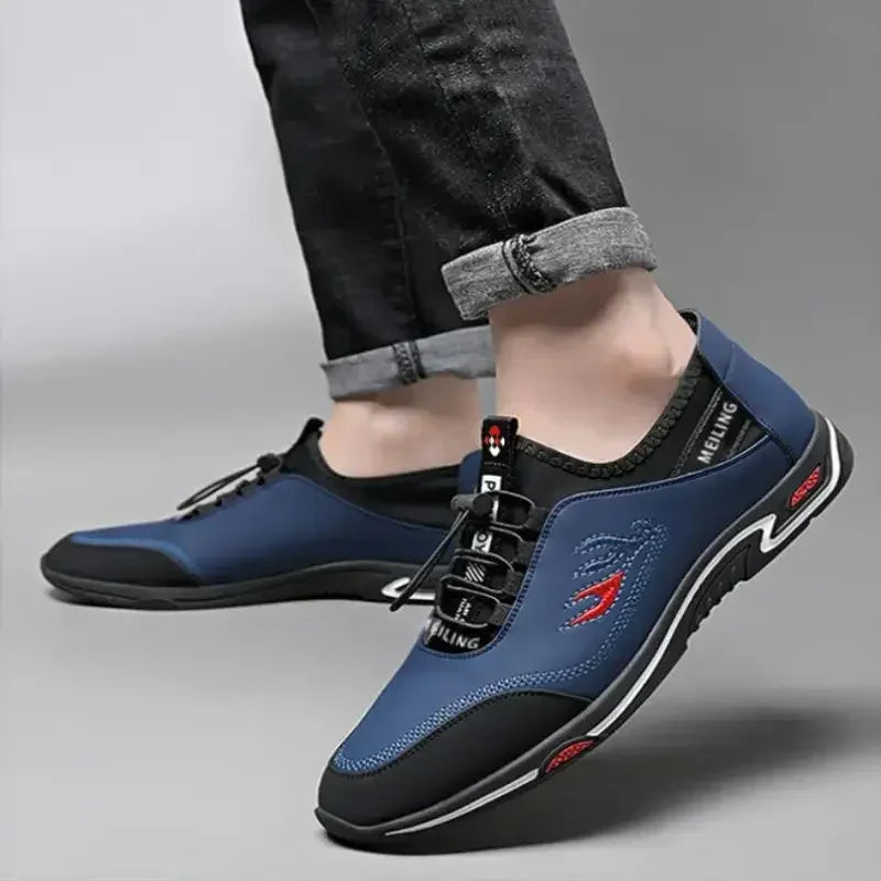 Men' Casual Shoes Summer Lace-up Leather Shoe Breathable Shallow Shoes for Men Outdoor Driving Shoes Original Men Loafers